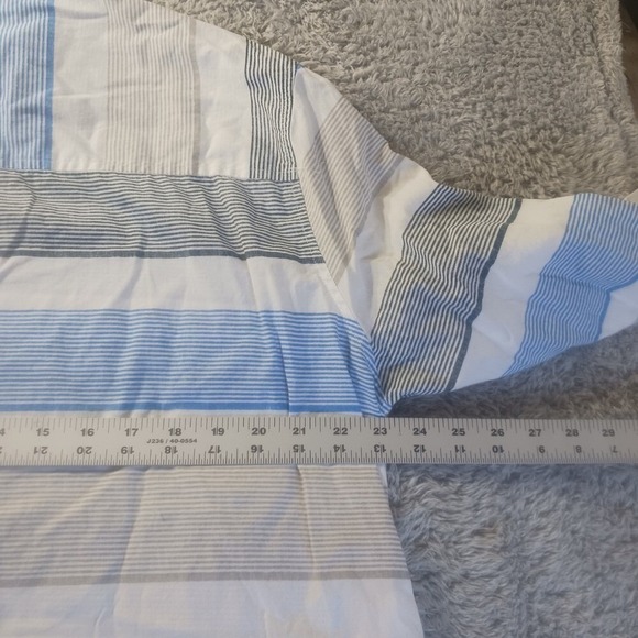 Zoo York Striped Button-Up Shirt Blue White Casual Long Sleeve Men's 2XB Skater - Picture 6 of 7